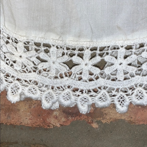 White Tank with Lace Bottom - Picture 2 of 2